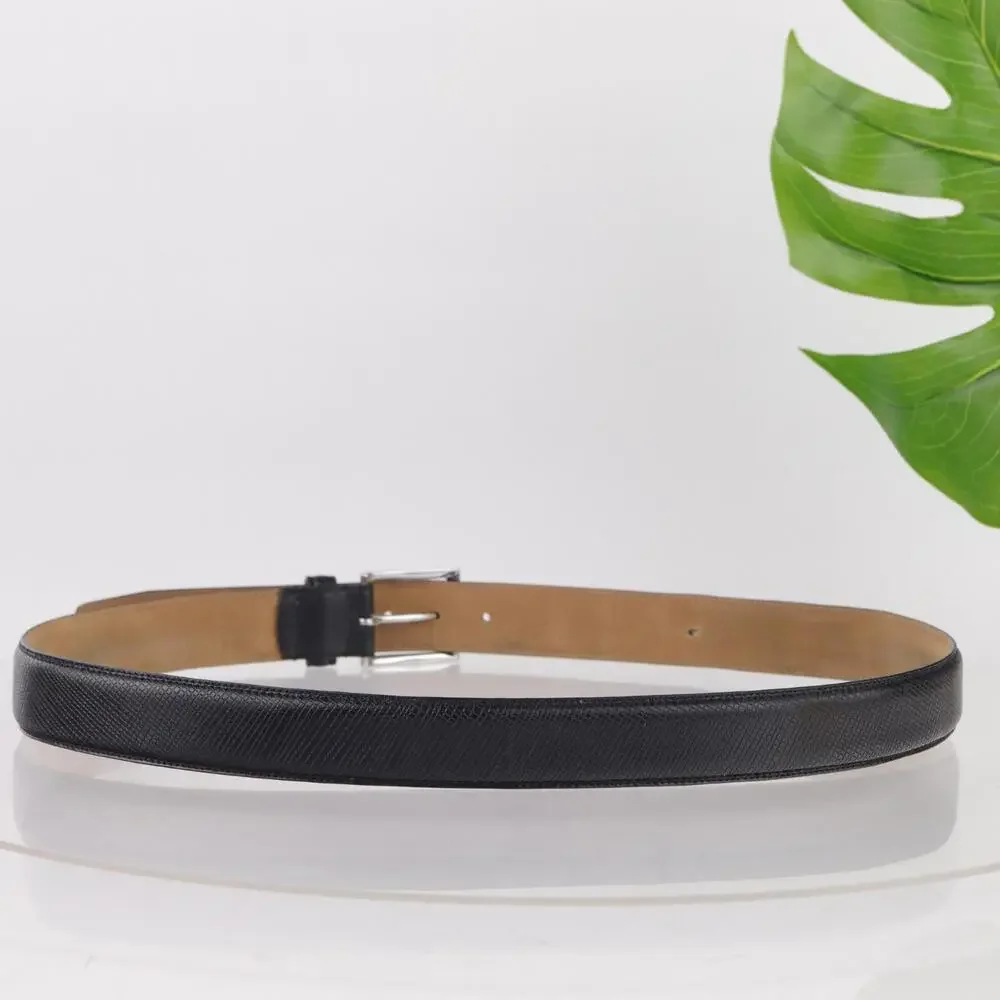 Cole Haan Mens Belt Size 42 Textured Black Leather Dressy‎ Elegant Classic